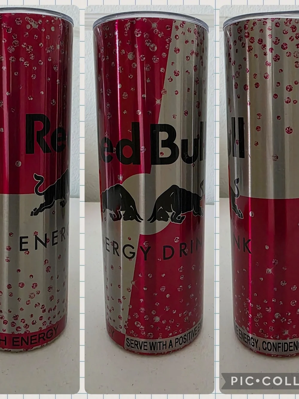 Red Energy Drink Can - Branded Silver & Red Design